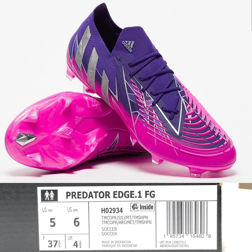Adidas Predator Edge.1 FG - Champions Code Unisex US Mens 5/US Womens 6
